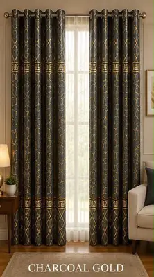 Luxurious 1 Pc Velvet Textured Curtain