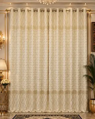 Luxurious 1 Pc Velvet Textured Curtain