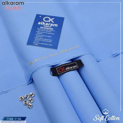 Men Soft Cotton Plain Suit Light Blue 8 Button thumbnail 2