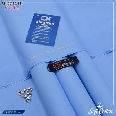 Men Soft Cotton Plain Suit Light Blue 8 Button