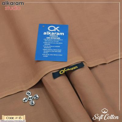 alkaram Men's Premium Cotton Brown Suit 8 Buttons Storage Bag thumbnail 3