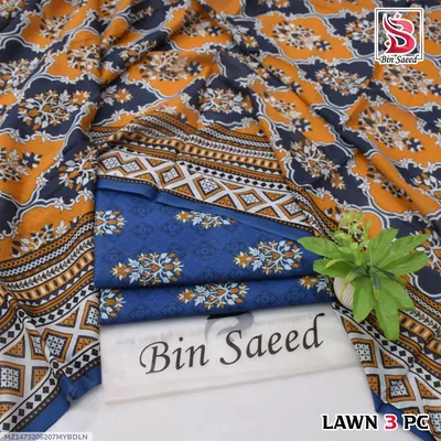 3 Pcs Women's Unstitched Digital Print Suit