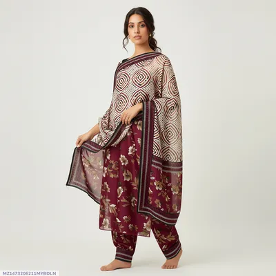 Stylish 3 Pcs Women's Unstitched Digital Print Suit