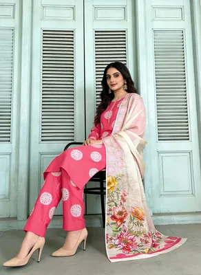 Stylish 3 Pcs Women's Unstitched Digital Print Suit thumbnail 5