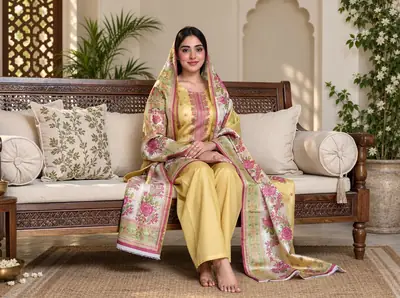 Stylish 3 Pcs Women's Unstitched Lawn Digital Print Suit thumbnail 4