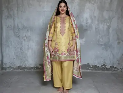 Stylish 3 Pcs Women's Unstitched Lawn Digital Print Suit thumbnail 6