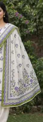 Stylish 3 Pcs Women's Unstitched Lawn Digital Print Suit thumbnail 7