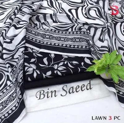 Stylish 3 Pcs Women's Unstitched Lawn Digital Print Suit thumbnail 8