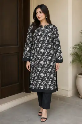 Stylish 3 Pcs Women's Unstitched Lawn Digital Print Suit thumbnail 5