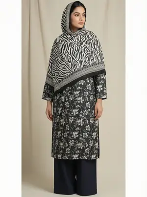 Stylish 3 Pcs Women's Unstitched Lawn Digital Print Suit thumbnail 7