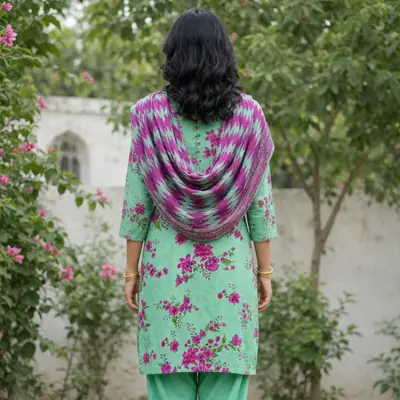 Stylish 3 Pcs Women's Unstitched Lawn Digital Print Suit thumbnail 4