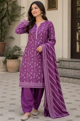 Stylish 3 Pcs Women's Unstitched Lawn Digital Print Suit