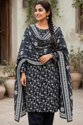 Stylish 3 Pcs Women's Unstitched Lawn Digital Print Suit