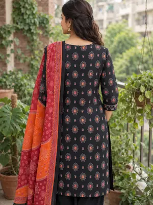 Stylish 3 Pcs Women's Unstitched Lawn Digital Print Suit thumbnail 4