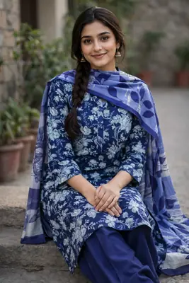 Stylish 3 Pcs Women's Unstitched Lawn Digital Print Suit thumbnail 7
