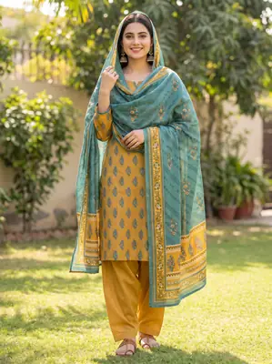 Stylish 3 Pcs Women's Unstitched Khaddar Digital Print Suit