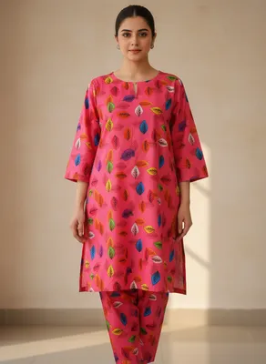 Stylish 2 Pcs Women's Unstitched Printed Suit thumbnail 4
