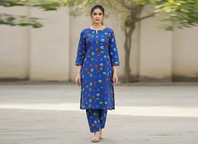 Stylish 2 Pcs Women's Unstitched Printed Suit thumbnail 8