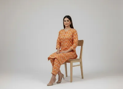 Stylish 2 Pcs Women's Unstitched Printed Suit thumbnail 6