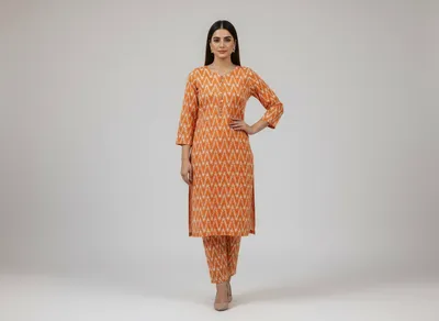 Stylish 2 Pcs Women's Unstitched Printed Suit thumbnail 7
