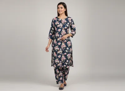 Stylish 2 Pcs Women's Unstitched Printed Suit thumbnail 2