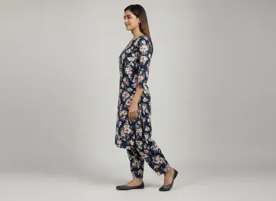 Stylish 2 Pcs Women's Unstitched Printed Suit thumbnail 3