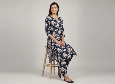 Stylish 2 Pcs Women's Unstitched Printed Suit thumbnail 4