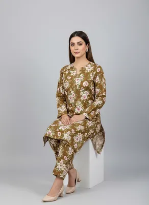 Stylish 2 Pcs Women's Unstitched Printed Suit thumbnail 3