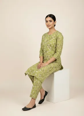 Stylish 2 Pcs Women's Unstitched Printed Suit thumbnail 5