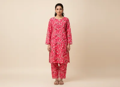 Stylish 2 Pcs Women's Unstitched Printed Suit thumbnail 7