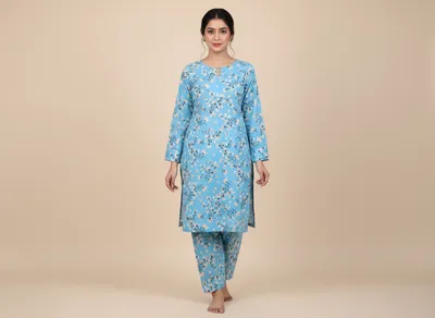 Stylish 2 Pcs Women's Unstitched Printed Suit thumbnail 8
