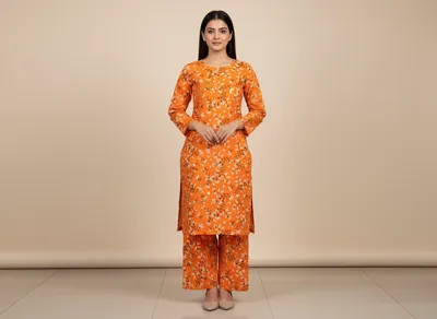 Stylish 2 Pcs Women's Unstitched Printed Suit thumbnail 9