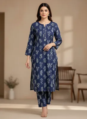 Stylish 2 Pcs Women's Unstitched Printed Suit thumbnail 6