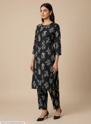 Stylish 2 Pcs Women's Unstitched Printed Suit
