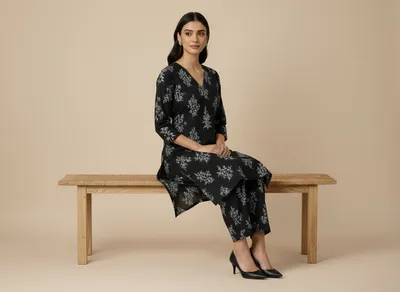 Stylish 2 Pcs Women's Unstitched Printed Suit thumbnail 3
