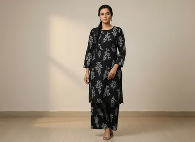 Stylish 2 Pcs Women's Unstitched Printed Suit thumbnail 7