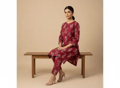 Stylish 2 Pcs Women's Unstitched Printed Suit thumbnail 4