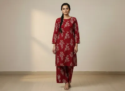 Stylish 2 Pcs Women's Unstitched Printed Suit thumbnail 9