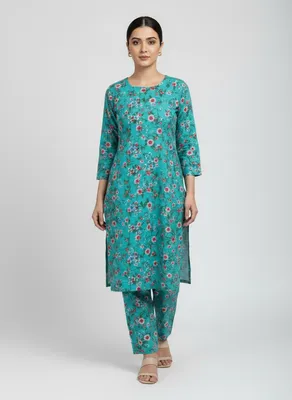 Stylish 2 Pcs Women's Unstitched Printed Suit thumbnail 4