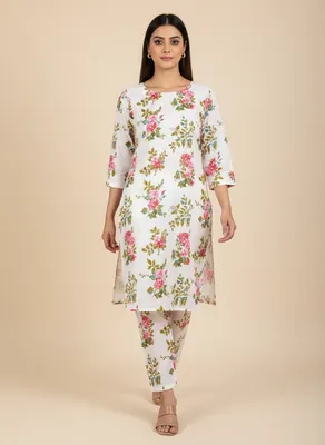 Stylish 2 Pcs Women's Unstitched Printed Suit thumbnail 4
