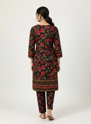 Stylish 2 Pcs Women's Unstitched Printed Suit thumbnail 2
