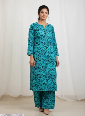 Stylish 2 Pcs Women's Unstitched Printed Suit