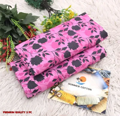 Stylish 2 Pcs Women's Unstitched Printed Suit thumbnail 4