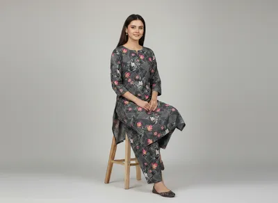 Stylish 2 Pcs Women's Unstitched Printed Suit thumbnail 7