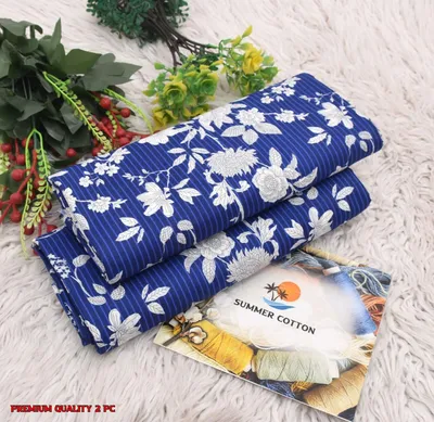 Stylish 2 Pcs Women's Unstitched Printed Suit thumbnail 4