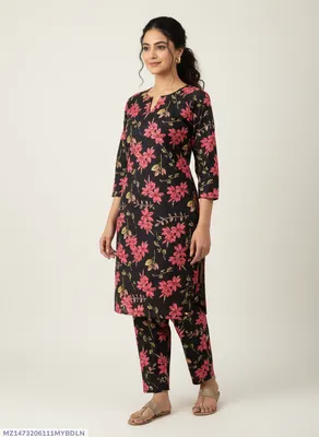 Stylish 2 Pcs Women's Unstitched Printed Suit