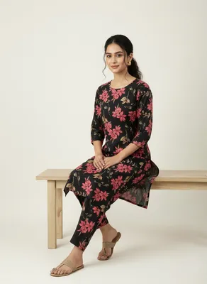 Stylish 2 Pcs Women's Unstitched Printed Suit thumbnail 3