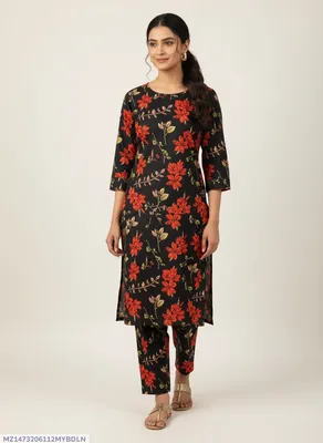Stylish 2 Pcs Women's Unstitched Printed Suit