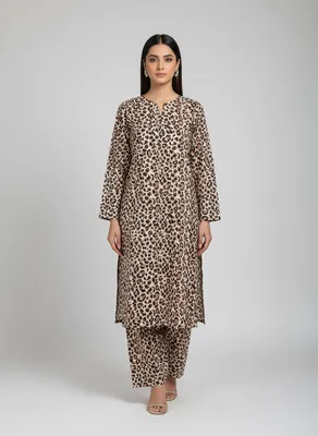 Stylish 2 Pcs Women's Unstitched Printed Suit thumbnail 5