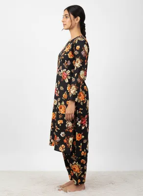 Stylish 2 Pcs Women's Unstitched Printed Suit thumbnail 2